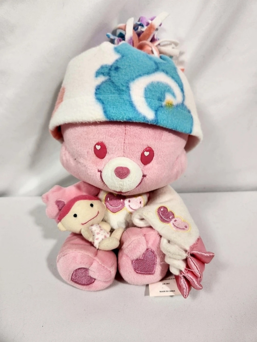 Care Bears Love-a-lot Cub Pink & White Plush Bear